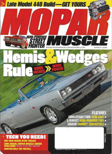 MOPAR MUSCLE 2009 MAR - 758hp WEDGE, 505ci HEMI, SMALL & ELLERMAN, HEMI GTS